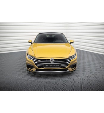 Cup Spoilerlippe Front Ansatz V.1 für VW Arteon R-Line schwarz Hochglanz