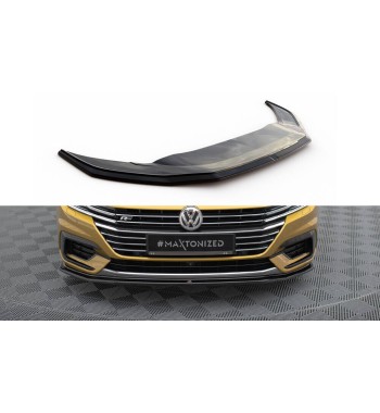 Cup Spoilerlippe Front Ansatz V.1 für VW Arteon R-Line schwarz Hochglanz