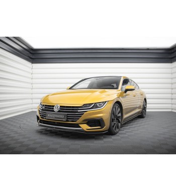 Cup Spoilerlippe Front Ansatz V.1 für VW Arteon R-Line schwarz Hochglanz