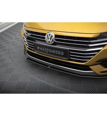 Cup Spoilerlippe Front Ansatz V.1 für VW Arteon R-Line schwarz Hochglanz