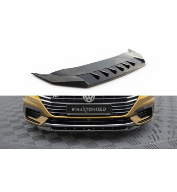 Cup Spoilerlippe Front Ansatz V.2 für VW Arteon R-Line schwarz Hochglanz