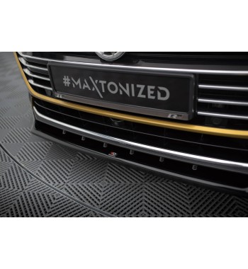 Cup Spoilerlippe Front Ansatz V.2 für VW Arteon R-Line schwarz Hochglanz