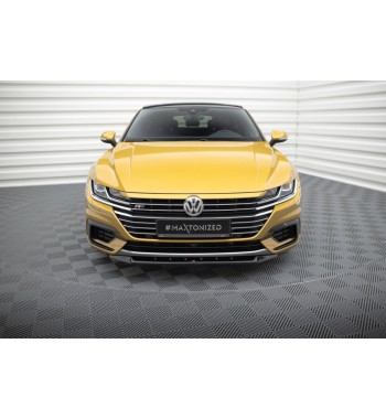 Cup Spoilerlippe Front Ansatz V.2 für VW Arteon R-Line schwarz Hochglanz