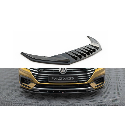 Cup Spoilerlippe Front Ansatz V.3 für VW Arteon R-Line schwarz Hochglanz