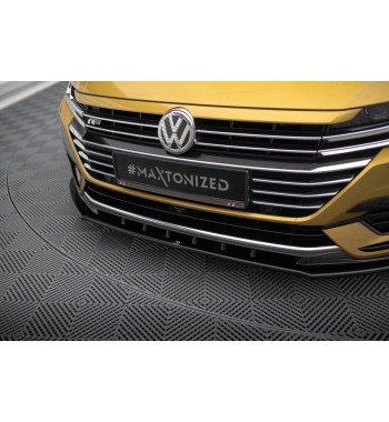 Cup Spoilerlippe Front Ansatz V.3 für VW Arteon R-Line schwarz Hochglanz