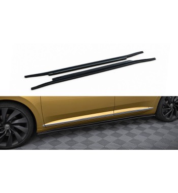 Seitenschweller Ansatz Cup Leisten für VW Arteon R-Line schwarz Hochglanz