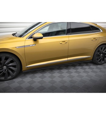 Seitenschweller Ansatz Cup Leisten für VW Arteon R-Line schwarz Hochglanz