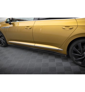 Seitenschweller Ansatz Cup Leisten für VW Arteon R-Line schwarz Hochglanz