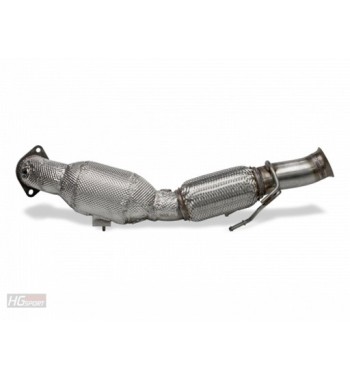 Downpipe con cat 200 celle HJS BULL-X omologato CEE Focus 3 RS