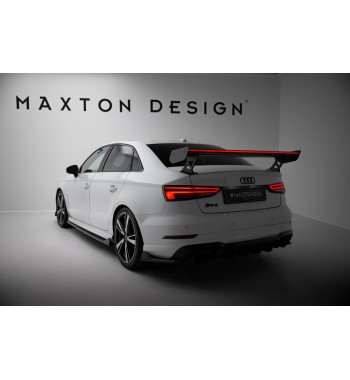 Carbon-Spoiler mit externen Halterungen + LED Audi A3 / A3 S-Line / S3 / RS3 Limousine 8V / 8V Facelift