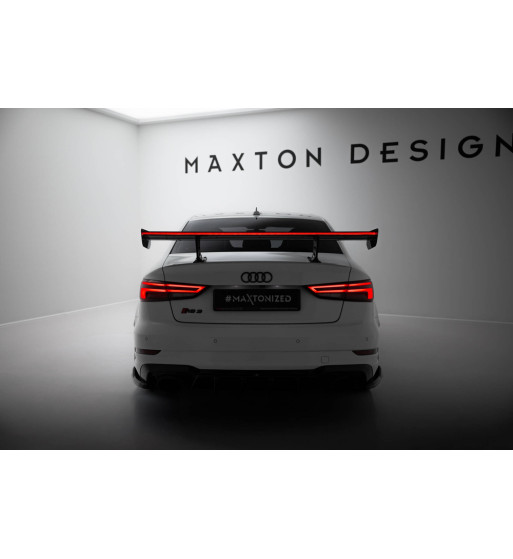 Carbon-Spoiler mit internen Halterungen + LED Audi A3 / A3 S-Line / S3 / RS3 Limousine 8V / 8V Facelift