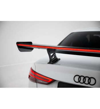Carbon-Spoiler mit internen Halterungen + LED Audi A3 / A3 S-Line / S3 / RS3 Limousine 8V / 8V Facelift